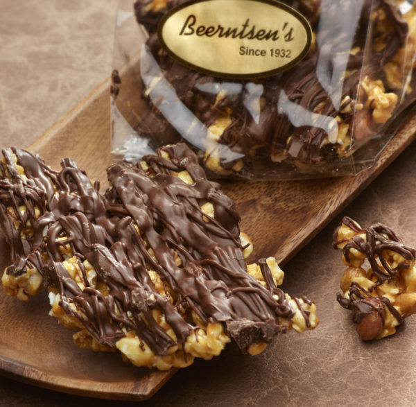 Chocolate Drizzled Caramel Corn